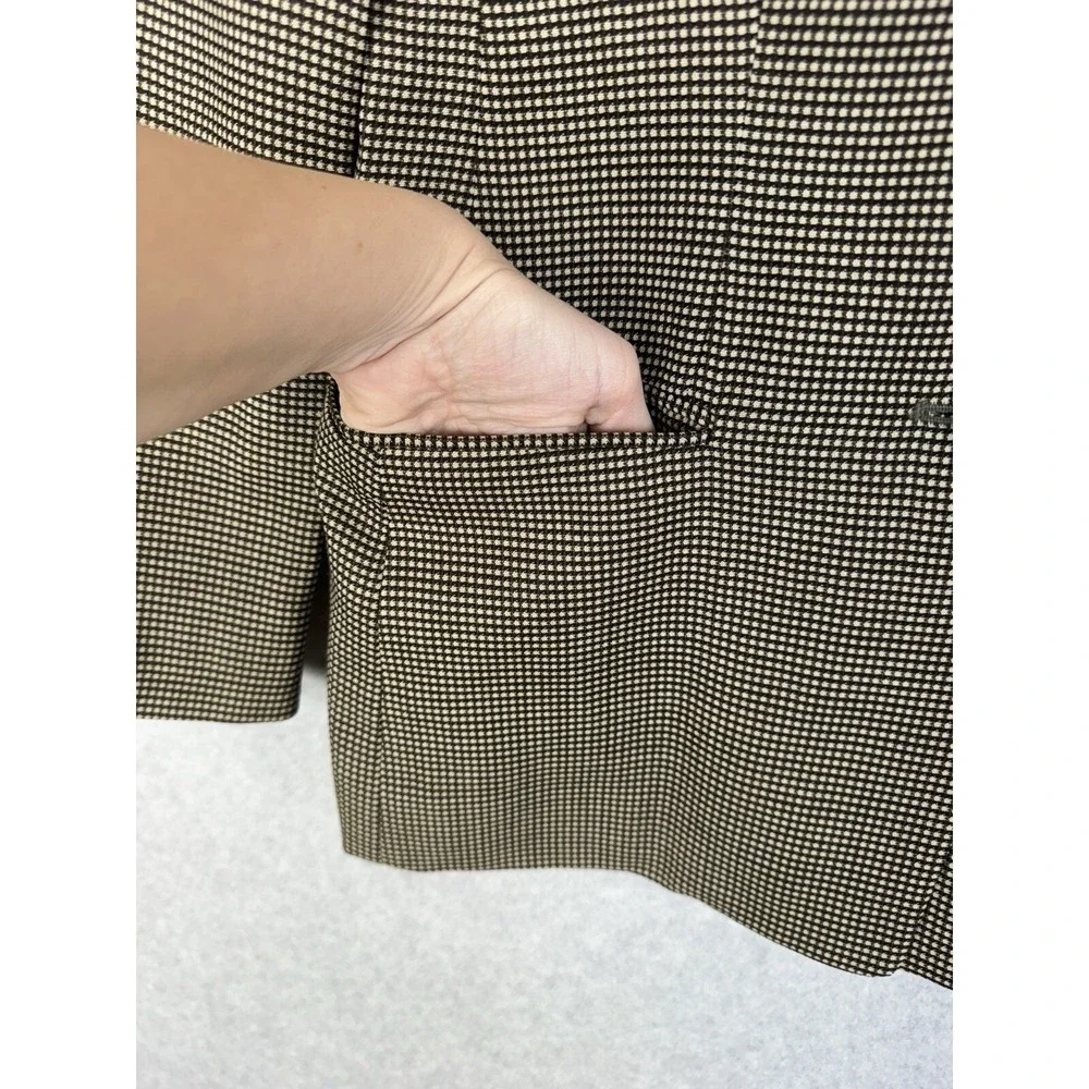 VTG Giorgio Armani 100% Wool Houndstooth A Milano Borgonuovo 21 Blazer Jacket 42